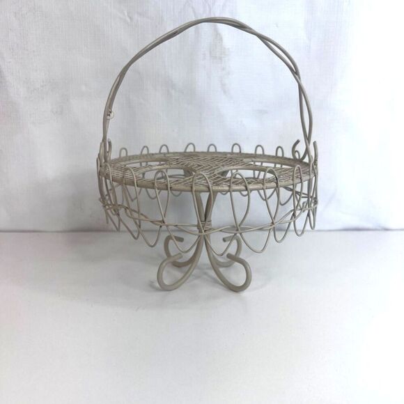 VTG Metal Wire Egg Display Carrier Countertop French Country Farmhouse Homestead - Picture 2 of 10